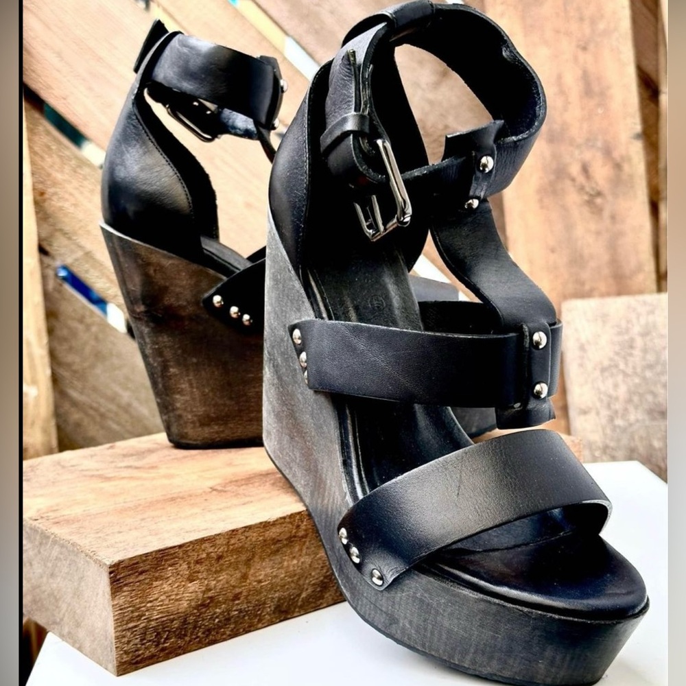 AllSaints Rotchko Gladiator High Wedge Sandals in Primo Condition sz 40